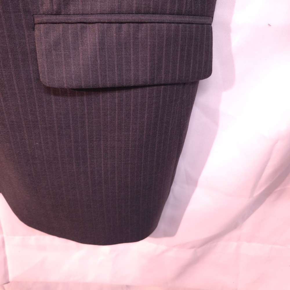 Brooks Brothers 1818 Madison Saxon Wool Pinstripe Blazer Charcoal Grey Mens 44L - Picture 4 of 14